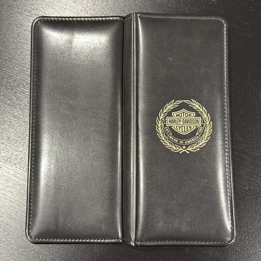 Harley-Davidson Black Leather Card Display Organizer - Picture 3 of 8